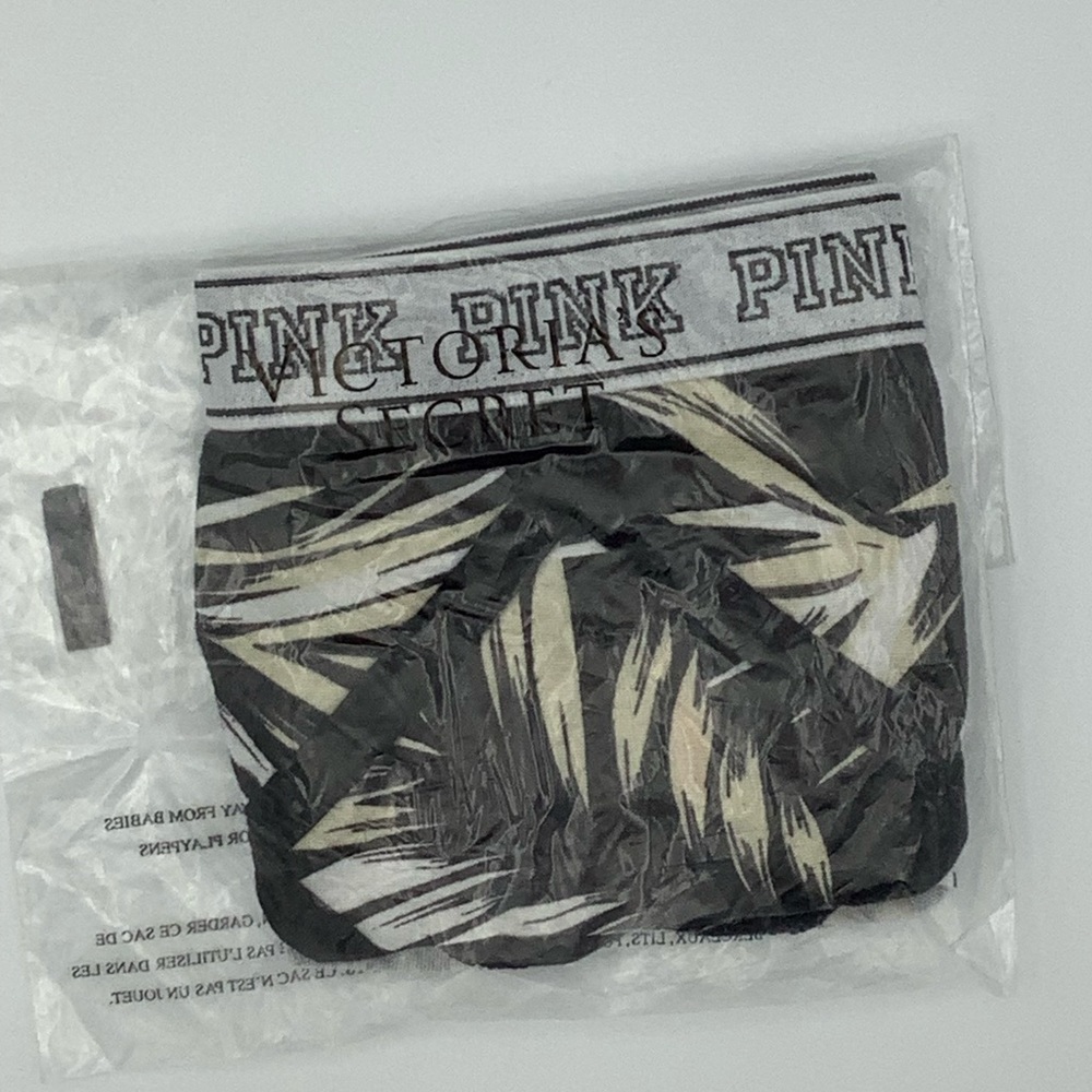 New Victoria’s Secret PINK Logo Hipster Panties - Small - Ivory Palms - Picture 3 of 3